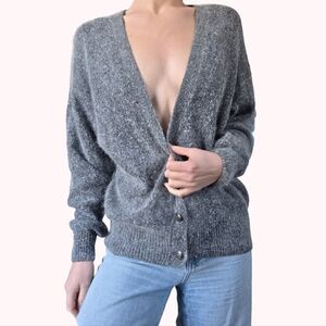 Vintage Silk/Angora Blend Grandpa Cardigan